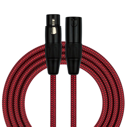 Kirlin 20ft Woven Red XLR Male to XLR Female Microphone Cable KMWC270PBRDA-20