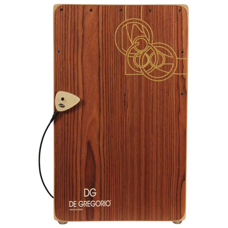 KNA AP-2 Acoustic Instrument Pickup with Volume Control, Surface-Mount Design, For Guitar, Harp, Drums, Passive, Wooden Housing, 1/8" to 1/4" Cable