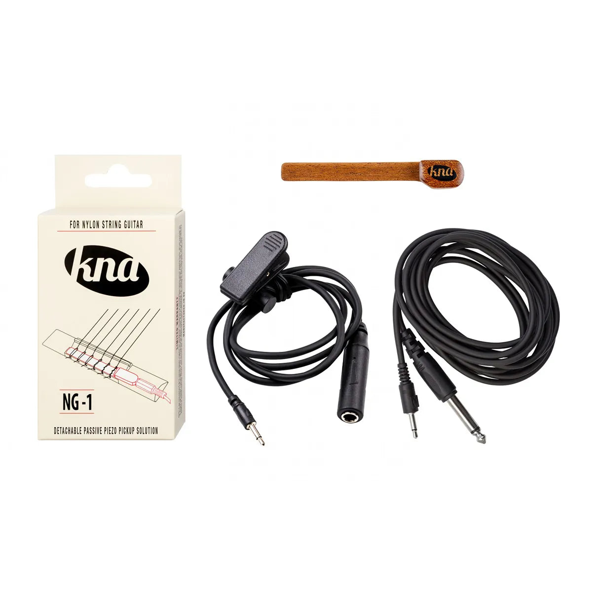 KNA NG-1 Version 2 Classical Guitar Pickup with Mahogany Case and Cable — view 4