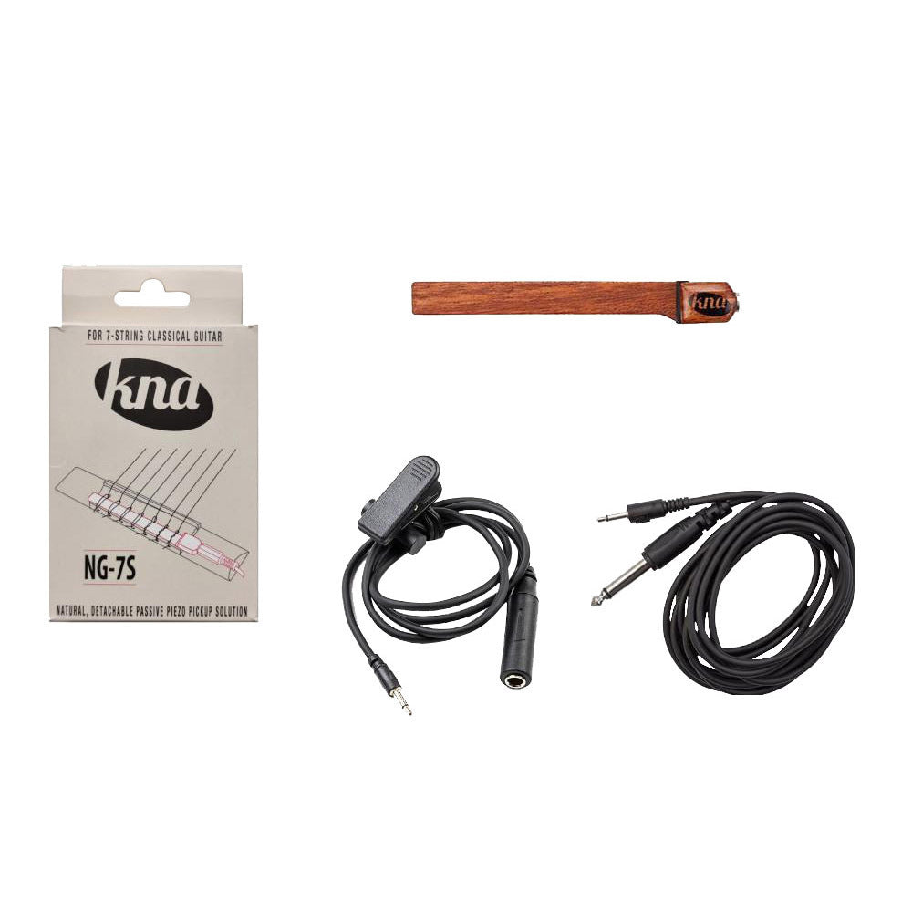 KNA NG-7S Classical Guitar Pickup for 7 Strings - Bridge-Mounted Piezo with Cables — view 5