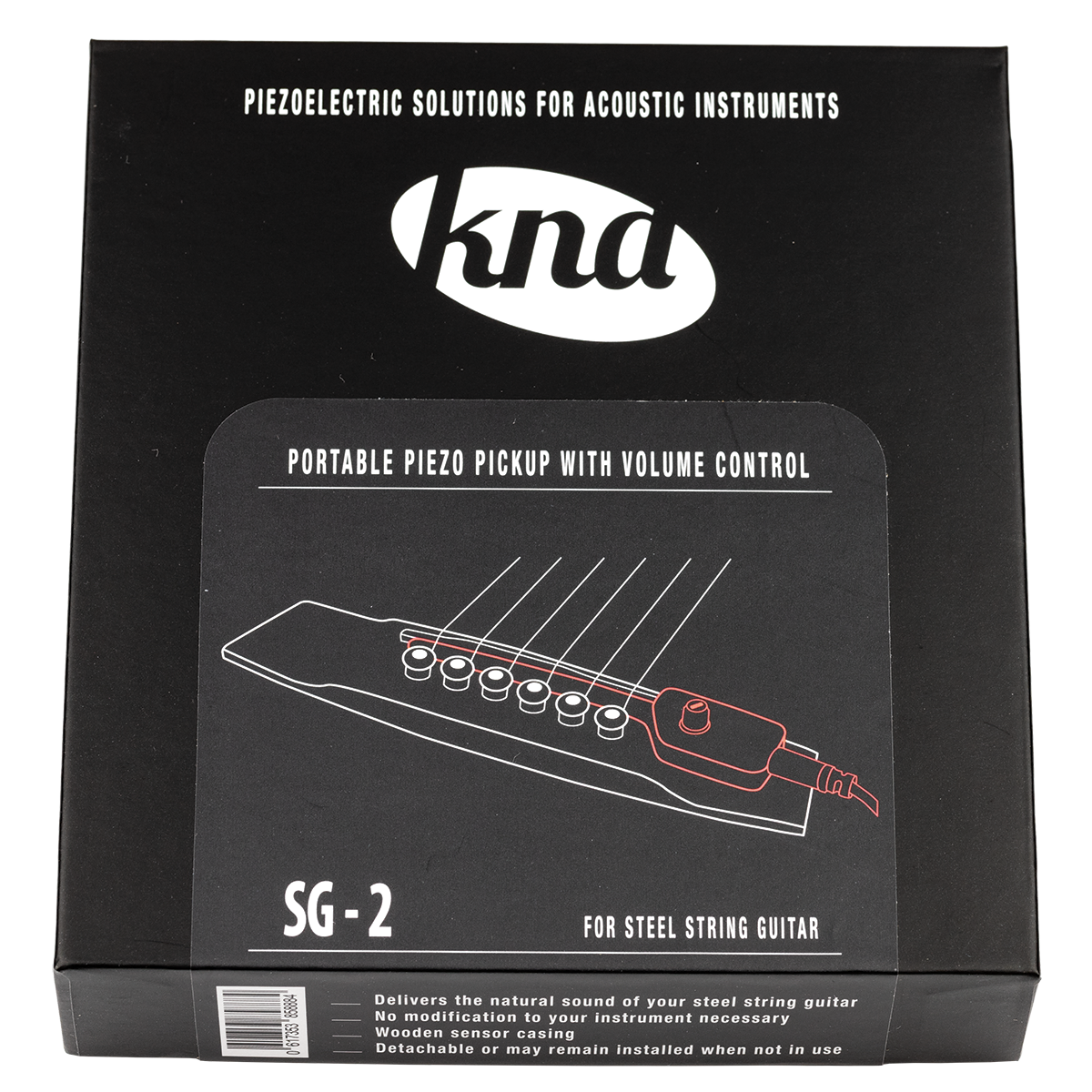 KNA SG-2 Acoustic Guitar Pickup with Volume Control and Cables — view 6