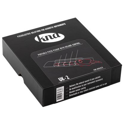 KNA UK-2 Ukulele Pickup with Volume Control and Mahogany Case — view 4