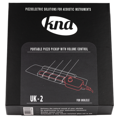 KNA UK-2 Ukulele Pickup with Volume Control and Mahogany Case — view 6