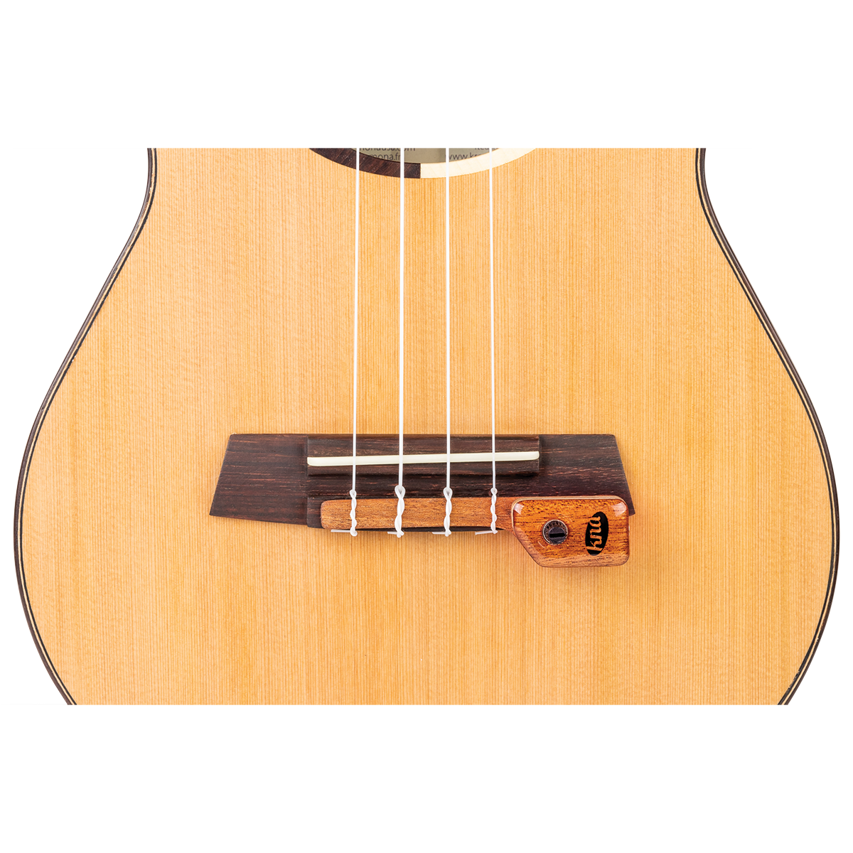 KNA UK-2 Ukulele Pickup with Volume Control and Mahogany Case