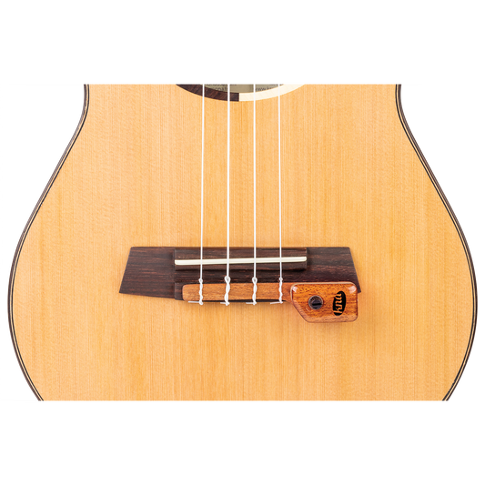 KNA UK-2 Ukulele Pickup with Volume Control and Mahogany Case