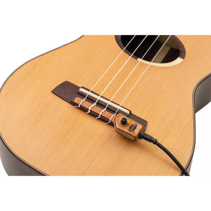 KNA UK-2 Ukulele Pickup with Volume Control and Mahogany Case — view 3