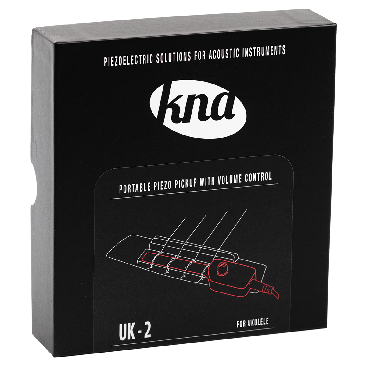 KNA UK-2 Ukulele Pickup with Volume Control and Mahogany Case — view 5