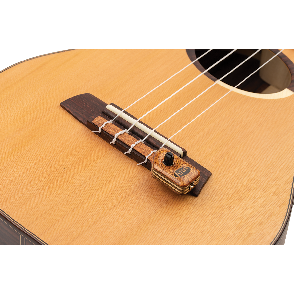 KNA UK-2 Ukulele Pickup with Volume Control and Mahogany Case — view 2