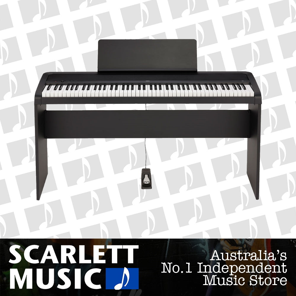 Korg B2 88 Note Digital Piano w' Matching Wooden Stand Black — view 2