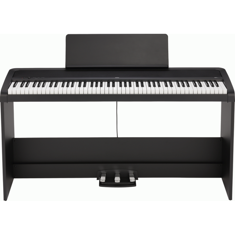 Korg B2 Plus 88 Note Weighted Digital Piano with Stand Pack - Black