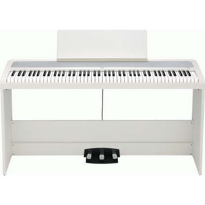 Korg B2 Plus 88 Note Weighted Digital Piano with Stand Pack - White