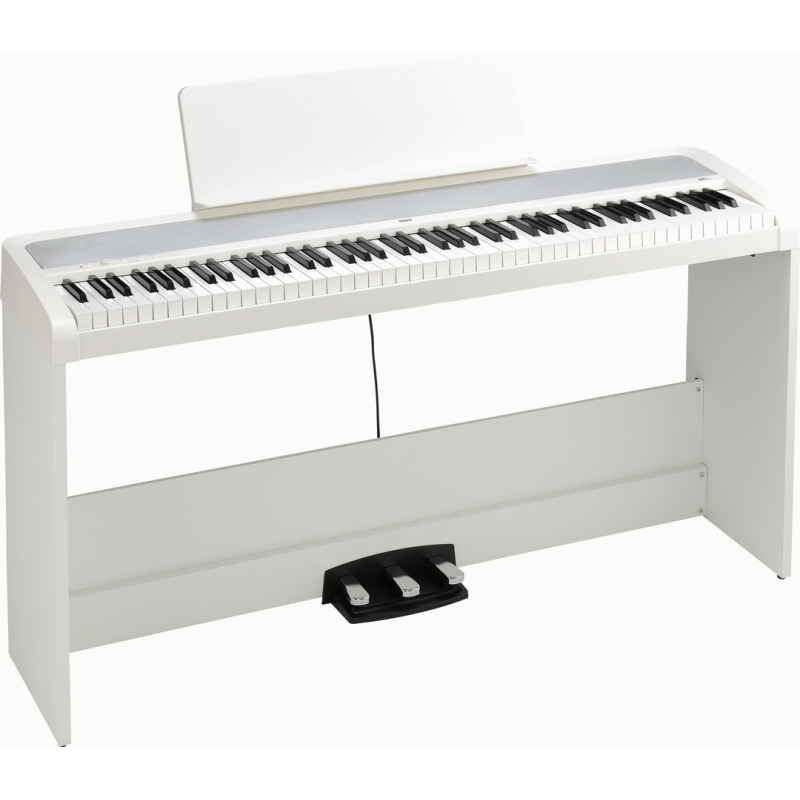 Korg B2 Plus 88 Note Weighted Digital Piano with Stand Pack - White — view 2