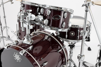 Sakae Evolved Maple 22" 4-Piece Shell Pack with Tom Mount - Wine — view 3