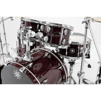 Sakae Evolved Maple 22" 4-Piece Shell Pack with Tom Mount - Wine — view 2