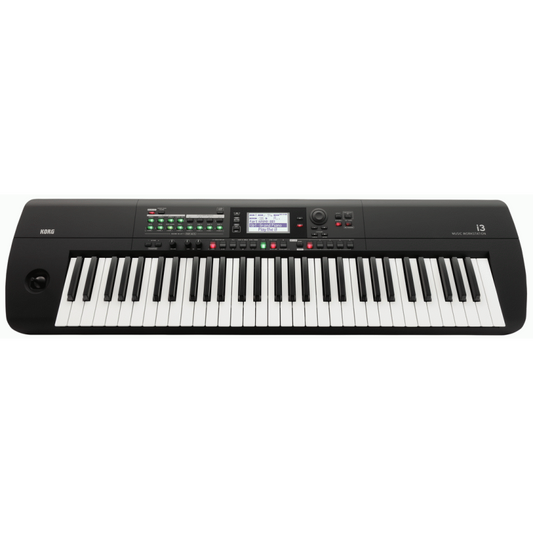 Korg i3 61-Key Music Workstation Black with 800 Sounds, 64 Polyphony, 270 Styles, and 16-Track Sequencer