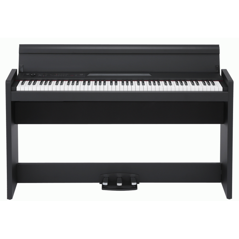 KORG LP-380 Digital Piano - Black, Slim Design, High-Output Amplifier, RH3 Keybed