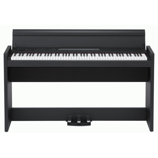 KORG LP-380 Digital Piano - Black, Slim Design, High-Output Amplifier, RH3 Keybed