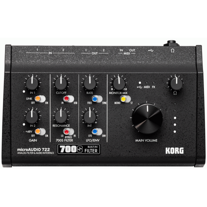 KORG microAUDIO 722 USB Audio Interface with Analog Filter 2 In 2 Out