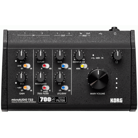KORG microAUDIO 722 USB Audio Interface with Analog Filter 2 In 2 Out