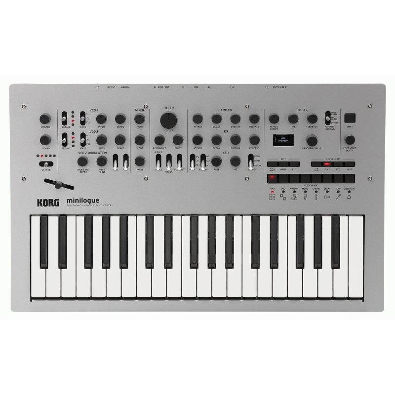 KORG Minilogue 37-Key Analog Polyphonic Synthesizer with Sequencer and Delay