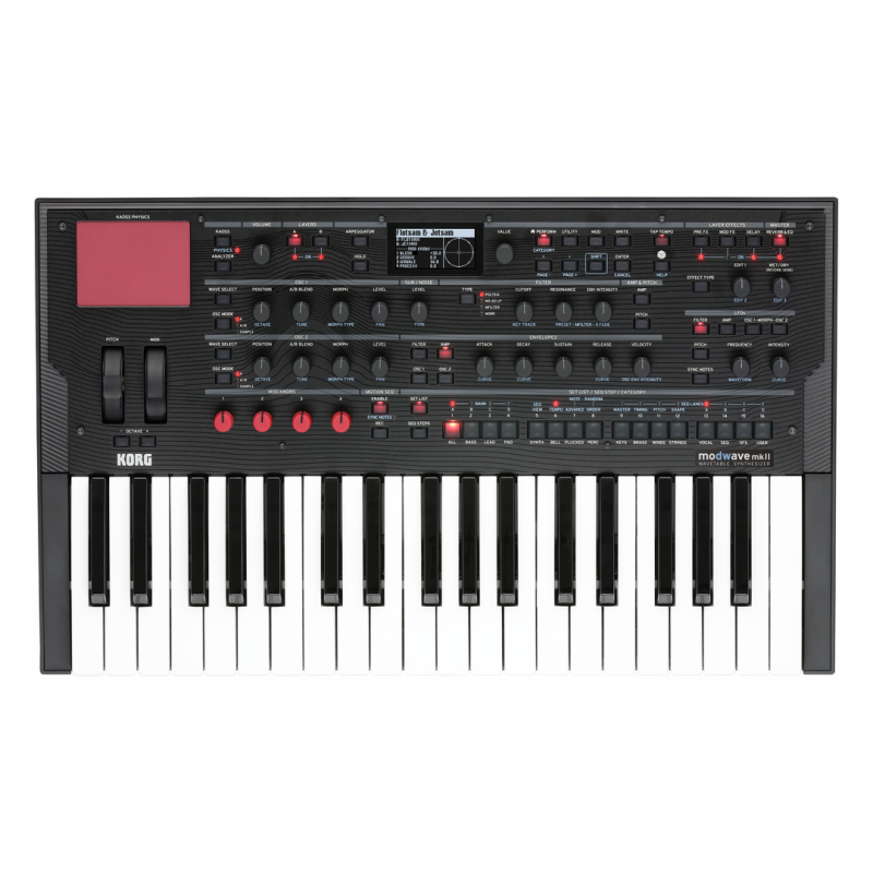 KORG Modwave MK2 37-Key Wavetable Synthesizer with 60 Voices, Motion Sequencing 2.0, and Kaoss Physics
