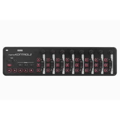 Korg nanoKONTROL2 Black Compact Control Surface with 8 Channels and Transport Control