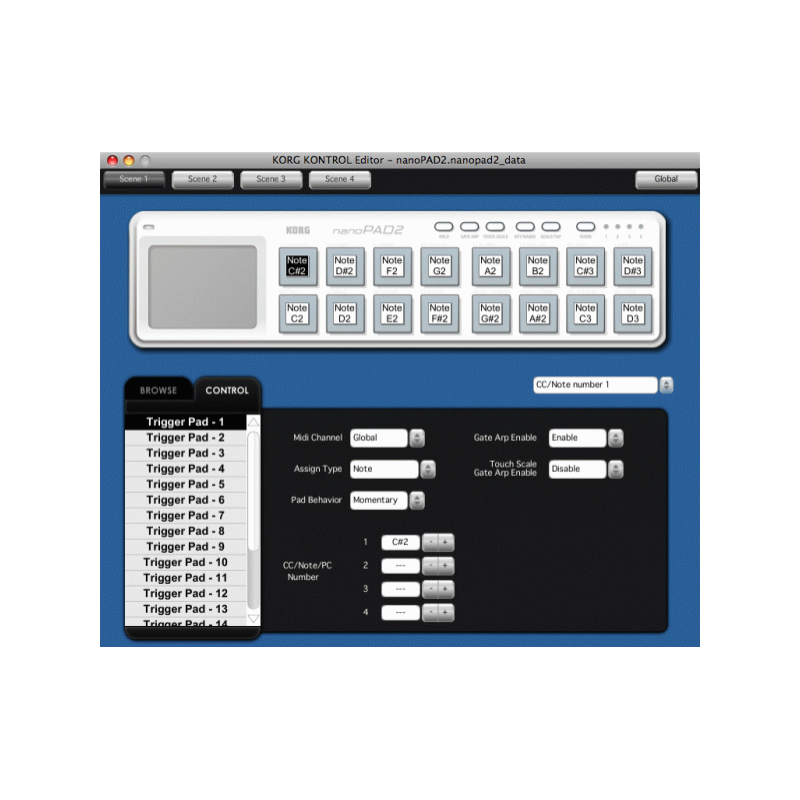 Korg nanoPAD2 Drum Pad Controller with 16 Pads and X-Y Touchpad — view 3