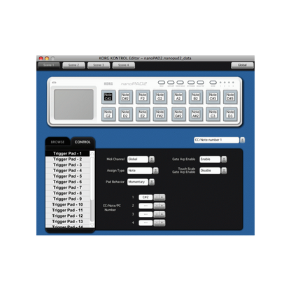 Korg nanoPAD2 Drum Pad Controller with 16 Pads and X-Y Touchpad — view 3