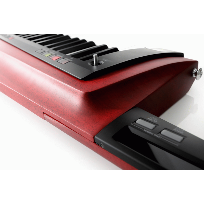 KORG RK-100S2 37-Key Keytar Synthesizer - Red Finish, Ergonomic Design, 200 Presets, Built-in Arpeggiator, Unique Wood Grain — view 3