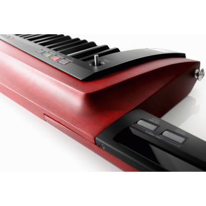 KORG RK-100S2 37-Key Keytar Synthesizer - Red Finish, Ergonomic Design, 200 Presets, Built-in Arpeggiator, Unique Wood Grain — view 3