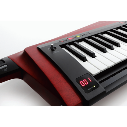 KORG RK-100S2 37-Key Keytar Synthesizer - Red Finish, Ergonomic Design, 200 Presets, Built-in Arpeggiator, Unique Wood Grain — view 5