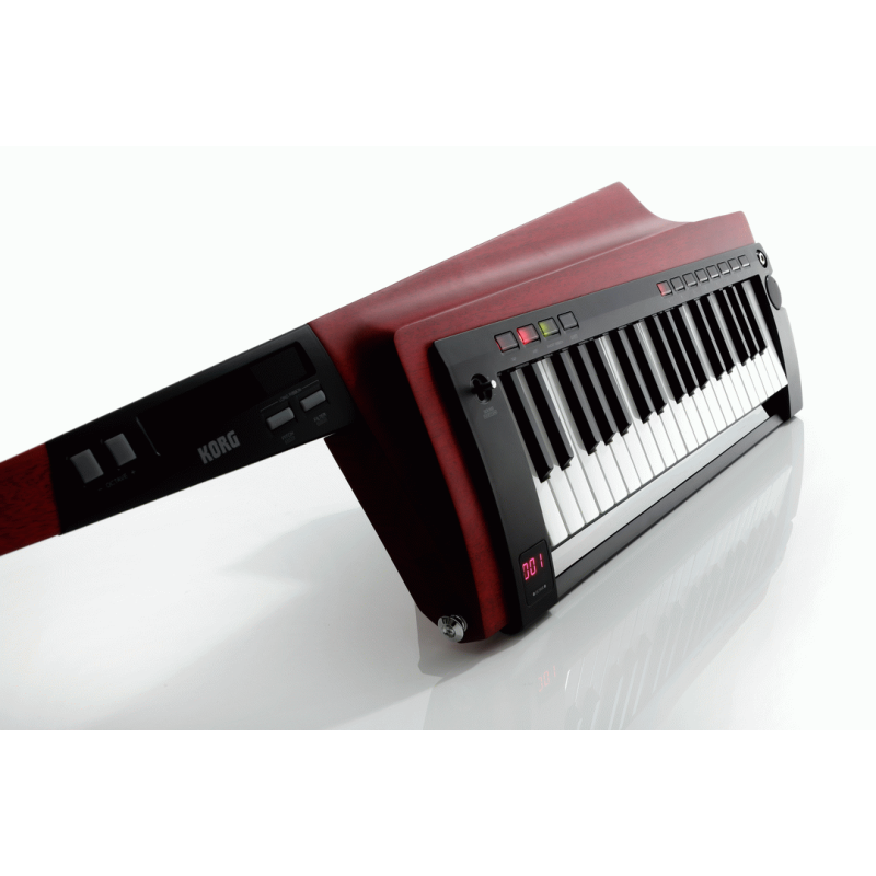 KORG RK-100S2 37-Key Keytar Synthesizer - Red Finish, Ergonomic Design, 200 Presets, Built-in Arpeggiator, Unique Wood Grain — view 6