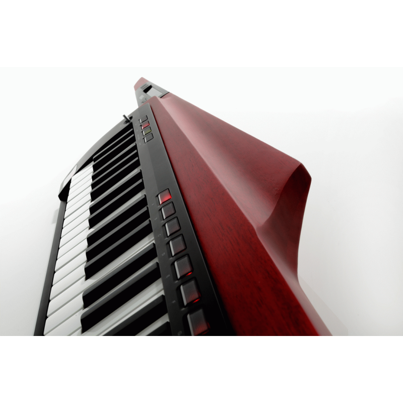 KORG RK-100S2 37-Key Keytar Synthesizer - Red Finish, Ergonomic Design, 200 Presets, Built-in Arpeggiator, Unique Wood Grain — view 4