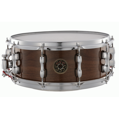 Sakae Osaka Heritage Custom 14 x 5.5 Snare Drum - Walnut, 7 Ply, Ultra High-Carbon Wires, Mighty Halo Hoops, Diecast Lugs, Easy Tension Strainer