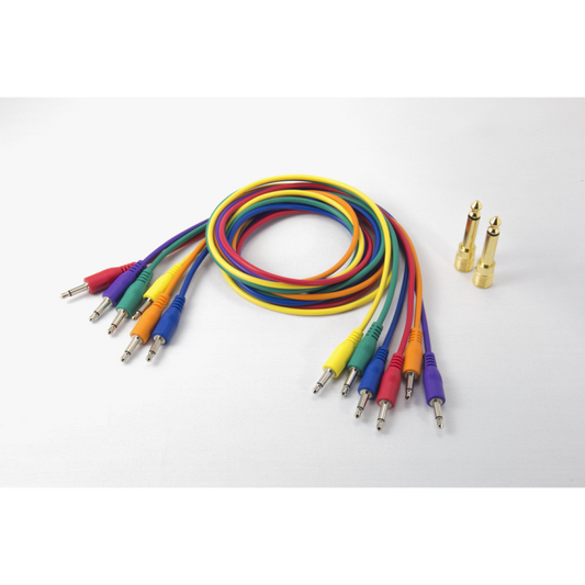 Korg SQ Cable Kit with 6 Monaural Mini-Patch Cables and Adapters for SQ-1 Connections