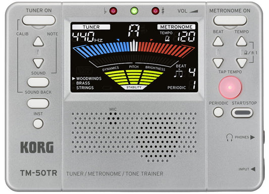 KORG Tuner Metronome Tone Trainer Silver