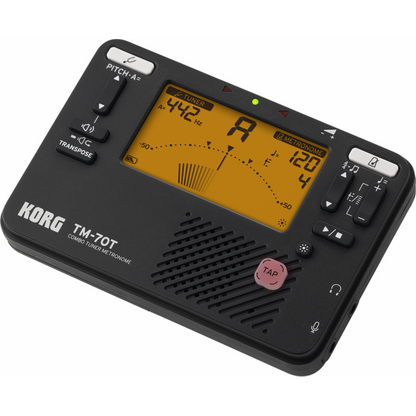 Korg TM-70 Tuner Metronome Black - Compact, High-Precision Tuner and Metronome with Improved Visibility and Sound Quality, Made in Japan — view 2