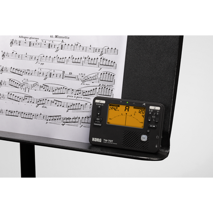 Korg TM-70 Tuner Metronome Black - Compact, High-Precision Tuner and Metronome with Improved Visibility and Sound Quality, Made in Japan — view 3