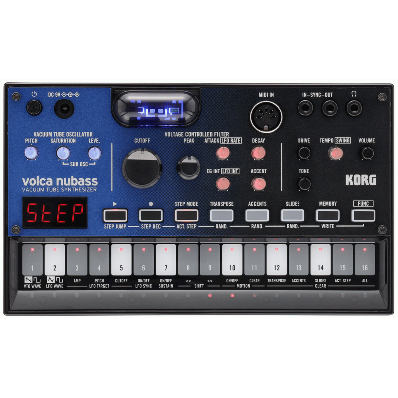 Korg Volca Nubass Analog Synth with Nutube Vacuum Tube and Transistor Ladder Filter