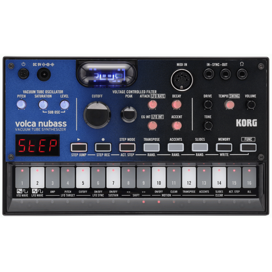 Korg Volca Nubass Analog Synth with Nutube Vacuum Tube and Transistor Ladder Filter