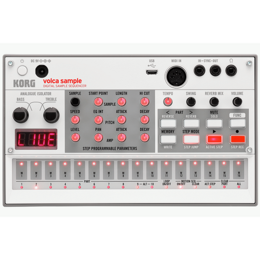 KORG Volca Sample Next Generation Drum Machine with Micro USB Port and Enhanced Features