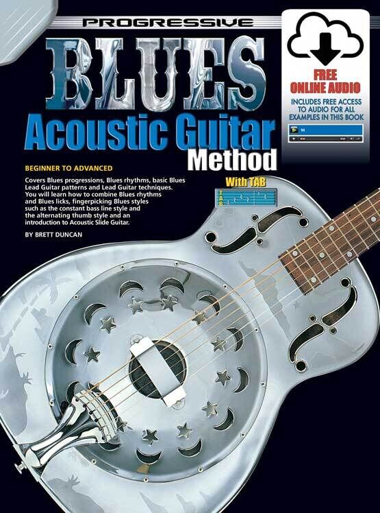 Progressive Blues Acoustic Guitar Book with Online Audio Access