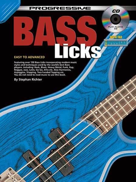 Progressive Bass Licks Book with CD