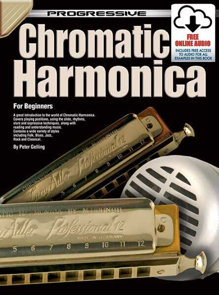 Progressive Chromatic Harmonica Book with Online Audio Access