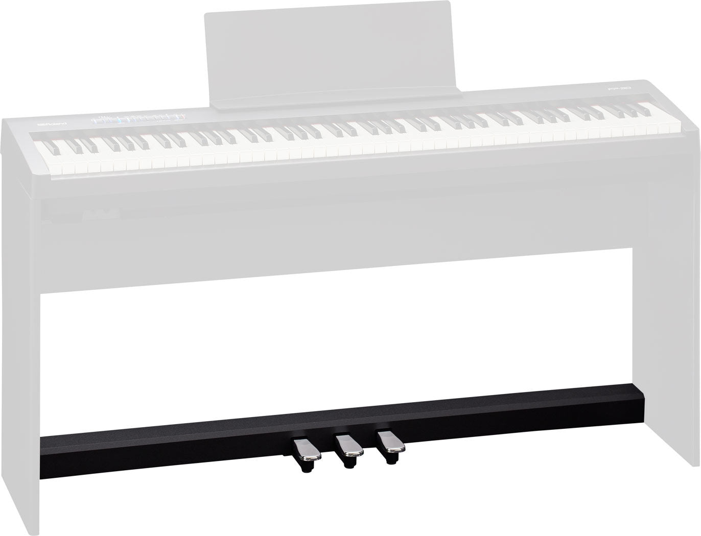ROLAND KPD-70 Pedal Board for FP-30/30X/FP-E50 - Custom Three-Pedal Unit in White — view 2