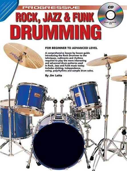 Progressive Rock, Jazz & Funk Drumming Book with CD