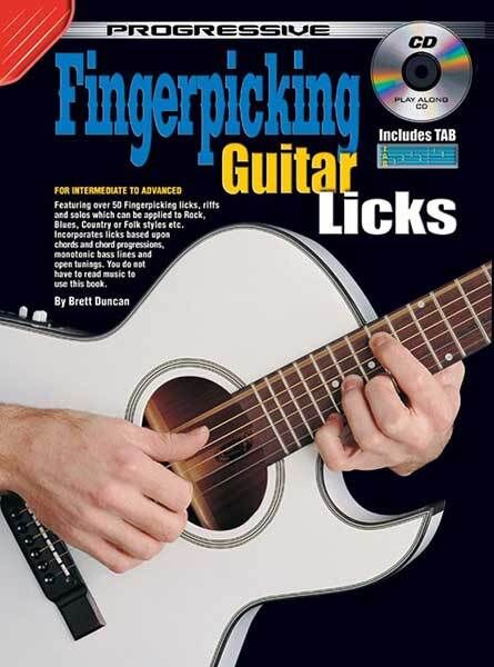 Progressive Fingerpicking Guitar Licks Book with CD