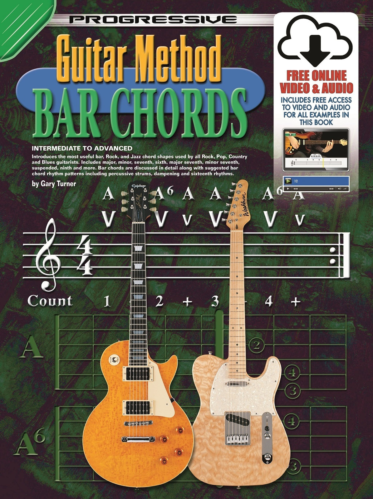 Progressive Guitar Method Bar Chords Book with Online Video & Audio Access