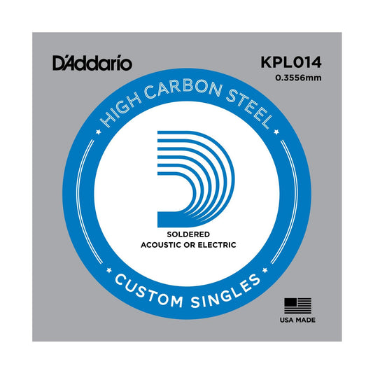 D'Addario KPL014 Soldered Twist Reinforced Single String, .014