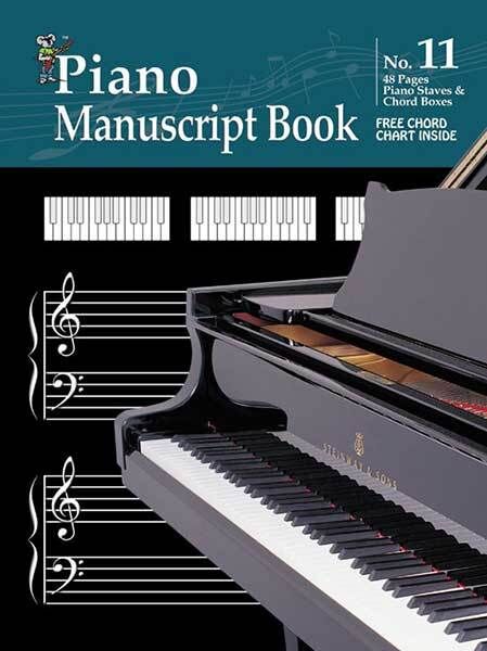 Progressive Manuscript Book 11 Stapled 48 Pages with Piano Staves and Chord Boxes
